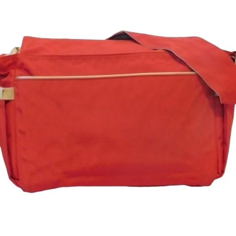 Jujube Classic Messenger 'Be All' Diaper Bag with Changing Pad in Red / Gold